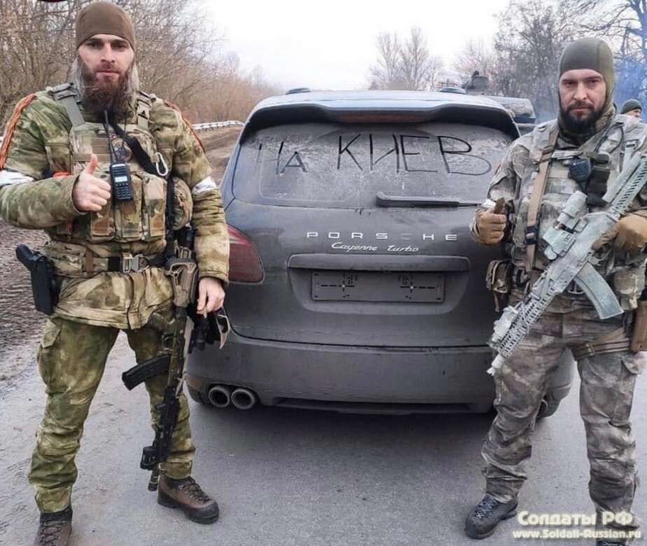 Combatientes de las tropas especiales chechenas listos para atacar Kíev 